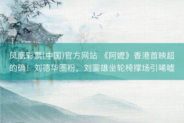 凤凰彩票(中国)官方网站 《阿嬷》香港首映超的确！刘德华圈粉，刘銮雄坐轮椅撑场引唏嘘