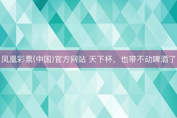 凤凰彩票(中国)官方网站 天下杯,也带不动啤酒了